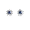 Damiani Orecchini>Orecchini in oro bianco con diamanti e zaffiri