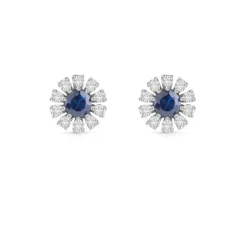 Damiani Orecchini>Orecchini in oro bianco con diamanti e zaffiri