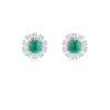 Damiani Orecchini>Orecchini in oro bianco con diamanti e smeraldi