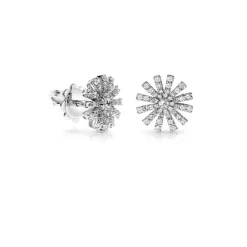 Damiani Orecchini>Orecchini in oro bianco con diamanti, 10 mm.