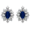 Damiani Orecchini>Orecchini in oro bianco con diamanti e zaffiri
