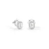 Damiani Orecchini>Orecchini in oro bianco con diamante taglio smeraldo