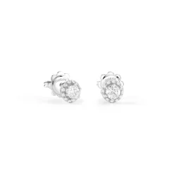 Damiani Orecchini>Orecchini in oro bianco con diamante