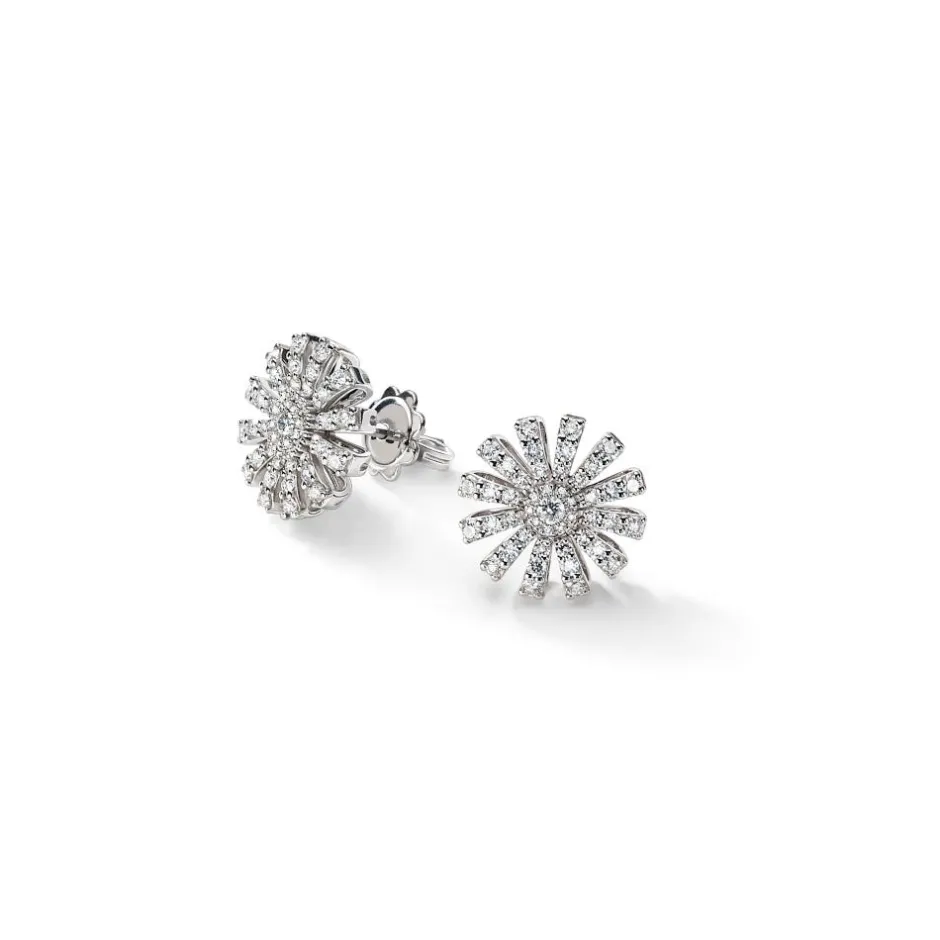 Damiani Orecchini>Orecchini in oro bianco con diamanti, 14 mm.