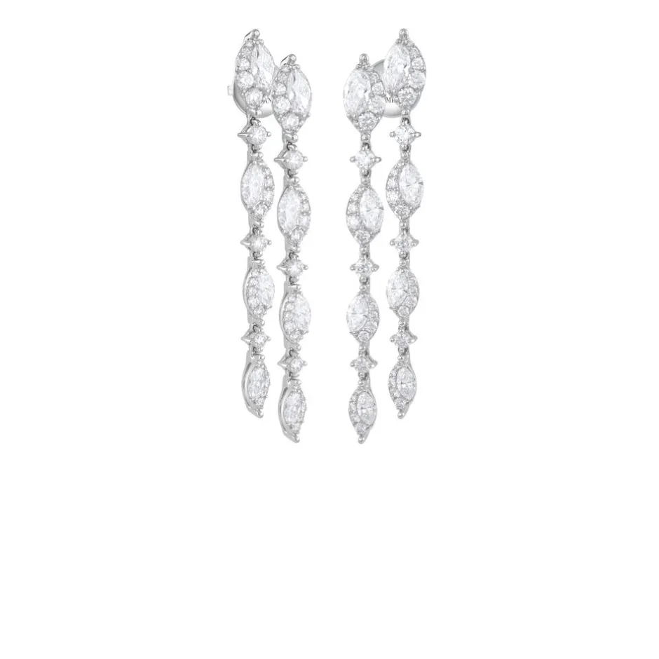 Damiani Orecchini>Orecchini in oro bianco con diamanti