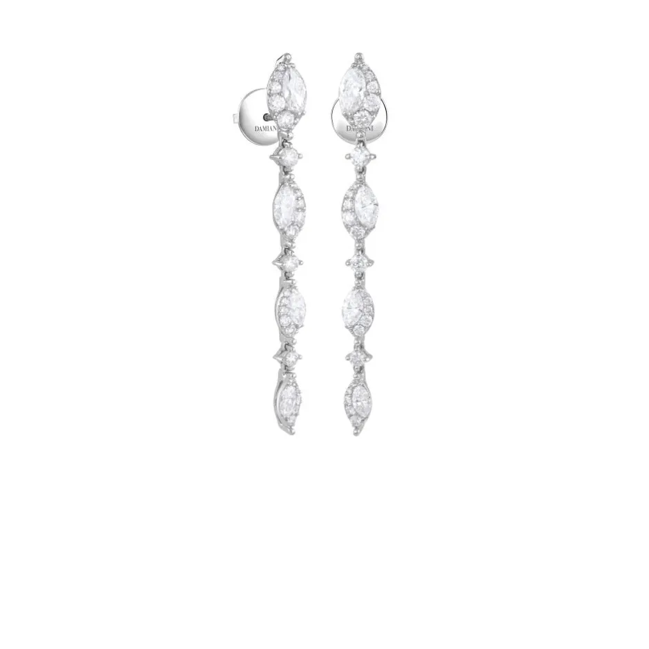 Damiani Orecchini>Orecchini in oro bianco con diamanti