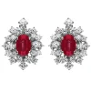 Damiani Orecchini>Orecchini in oro bianco con diamanti e rubini