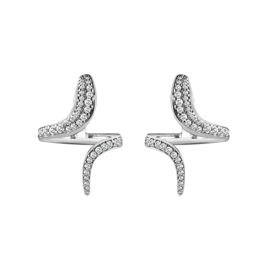 Damiani Orecchini>Orecchini in oro bianco con diamanti
