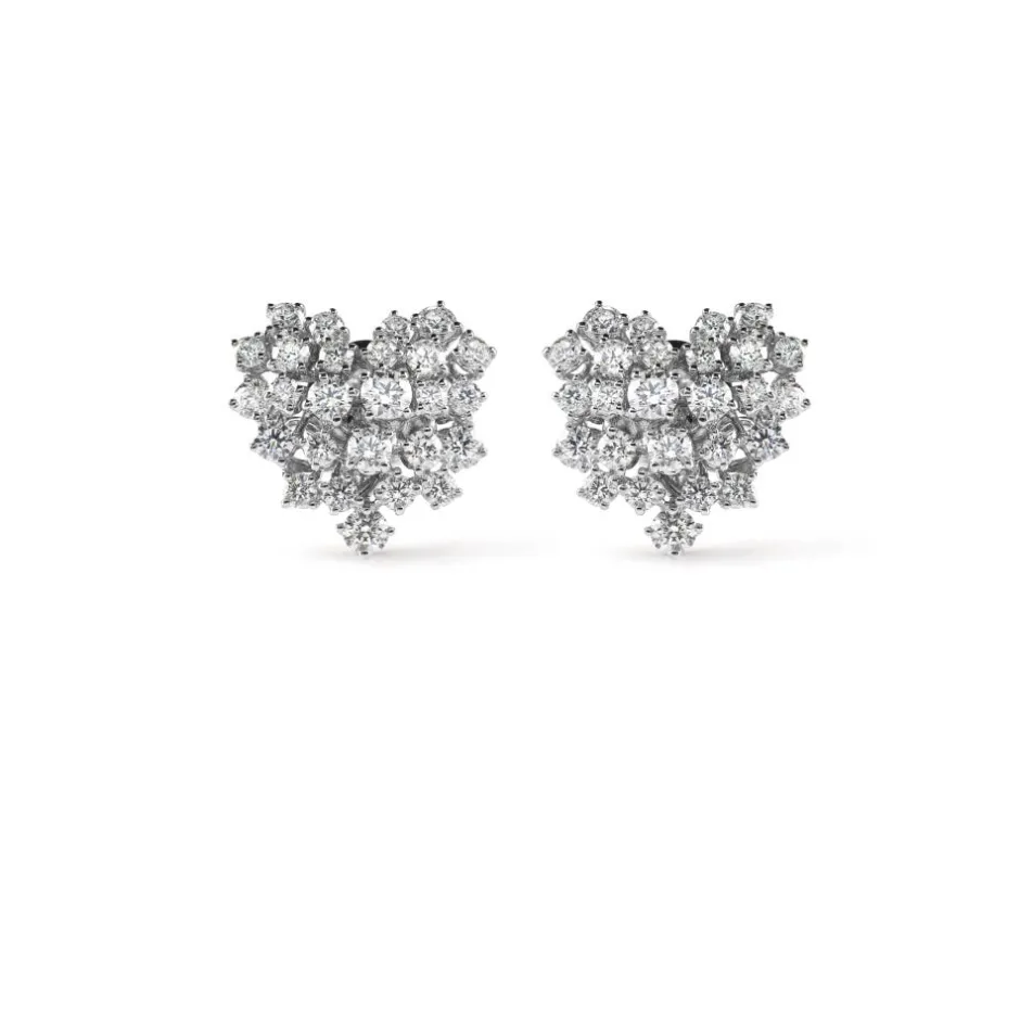 Damiani Orecchini>Orecchini in oro bianco con diamanti