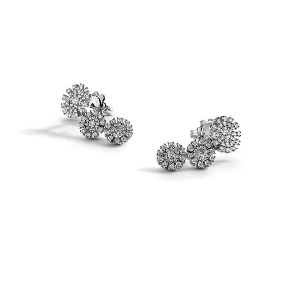 Damiani Orecchini>Orecchini in oro bianco con diamanti