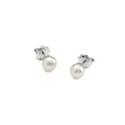 Damiani Orecchini>Orecchini in oro bianco con perle