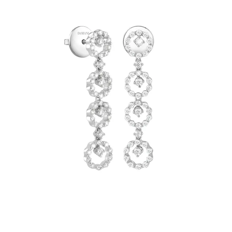 Damiani Orecchini>Orecchini in oro bianco con diamanti