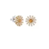 Damiani Orecchini>Orecchini in oro giallo con quarzo citrino e diamanti, 10 mm