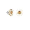 Damiani Orecchini>Orecchini in oro giallo con ceramica e quarzo citrino, 12 mm.