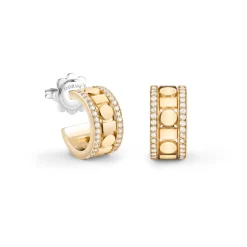 Uomo Damiani Uomo | Orecchini>Orecchini in oro giallo con diamanti, 5,7 mm.