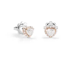 Damiani Orecchini>Orecchini in oro rosa con diamanti taglio cuore