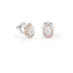 Damiani Orecchini>Orecchini in oro rosa con diamante taglio goccia