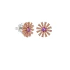 Damiani Orecchini>Orecchini in oro rosa con ametista e diamanti brown, 10 mm.