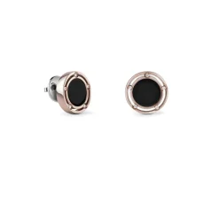 Damiani Orecchini>Orecchini in oro rosa con onice e diamanti