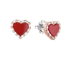 Damiani Orecchini>Orecchini in oro rosa e bianco con corniola e diamanti