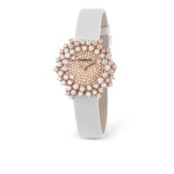 Damiani Orologi>Orologio in oro rosa con diamanti e quadrante pavé