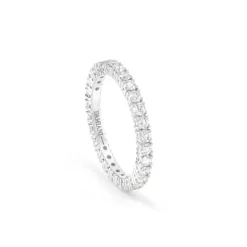Damiani Fedi Nuziali | Anelli>Veretta in oro bianco con diamanti, 0,90 carati