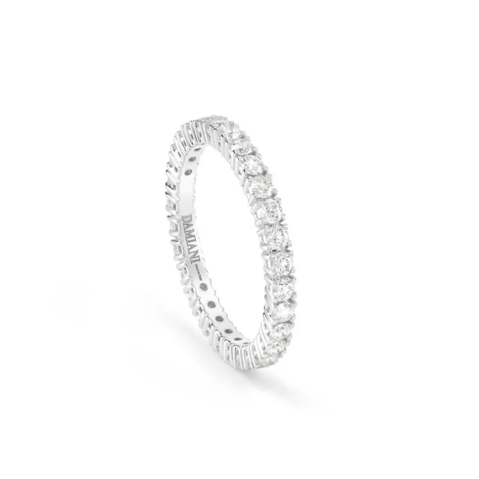 Damiani Fedi Nuziali | Anelli>Veretta in oro bianco con diamanti, 0,90 carati
